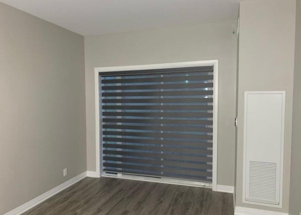 Zebra blinds — bedroom